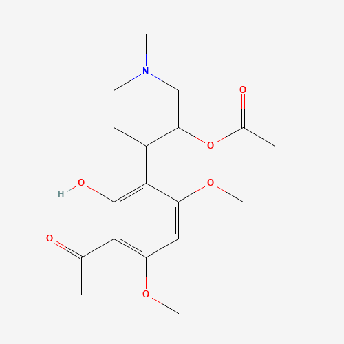 Ethanone, 1-[3-[3-(acetyloxy)-1-methyl-4-piperidinyl]-2-hydroxy-4,6-dimethoxyphenyl]-