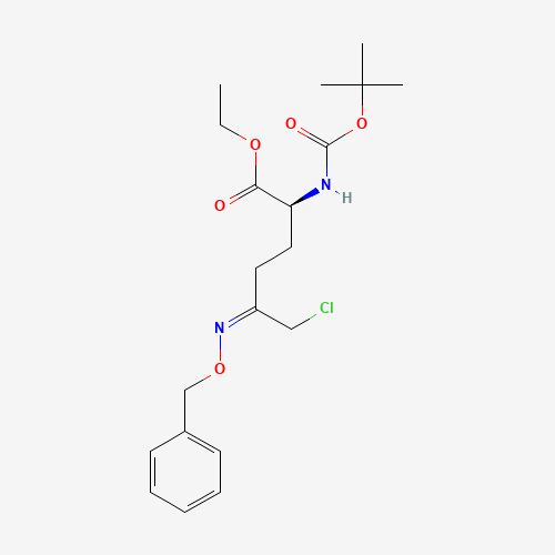 Ethyl (S)-5-((benzyloxy)imino)-2-((tert-butoxycarbonyl)amino)-6-chlorohexanoate