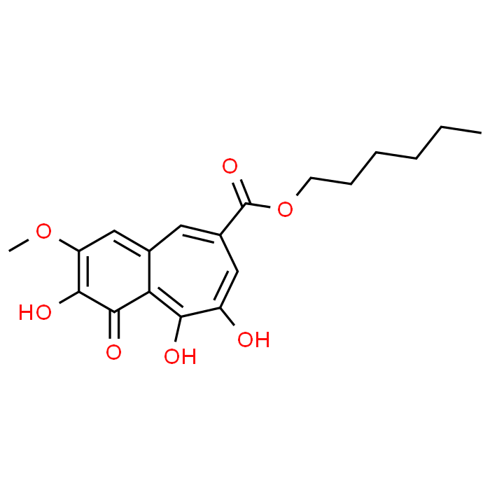 Hexyl 3,4,6-trihydroxy-2-methoxy-5-oxo-5H-benzo[7]annulene-8-carboxylate