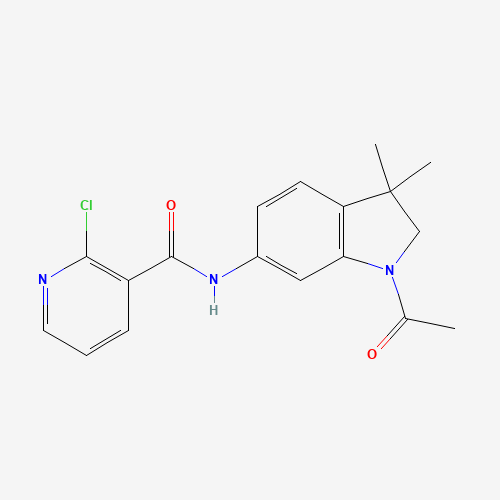 N-(1-acetyl-3,3-dimethylindolin-6-yl)-2-chloronicotinamide