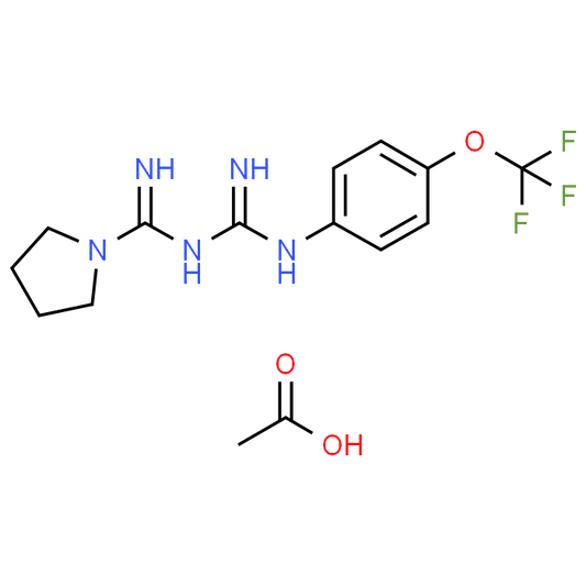 N-(N-(4-(Trifluoromethoxy)phenyl)carbamimidoyl)pyrrolidine-1-carboximidamide acetate