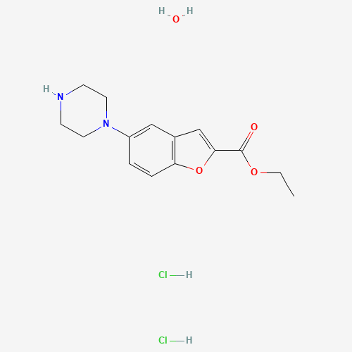 5-(1-Piperazinyl)-2-benzofurancarboxylic acid ethyl ester dihydrochloride hydrate