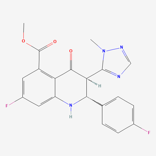 (2R,3R)-Methyl 7-fluoro-2-(4-fluorophenyl)-3-(1-methyl-1H-1,2,4-triazol-5-yl)-4-oxo-1,2,3,4-tetrahydroquinoline-5-carboxylate
