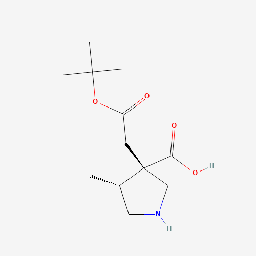 cis-3-(2-(tert-Butoxy)-2-oxoethyl)-4-methylpyrrolidine-3-carboxylic acid