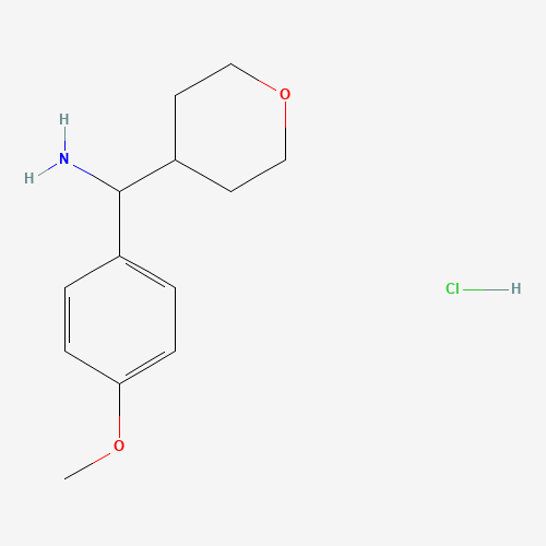 (4-Methoxyphenyl)(tetrahydro-2H-pyran-4-yl)methanamine hydrochloride