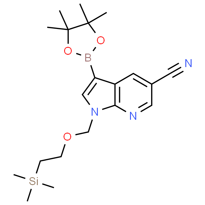3-(4,4,5,5-Tetramethyl-1,3,2-dioxaborolan-2-yl)-1-((2-(trimethylsilyl)ethoxy)methyl)-1H-pyrrolo[2,3-b]pyridine-5-carbonitrile