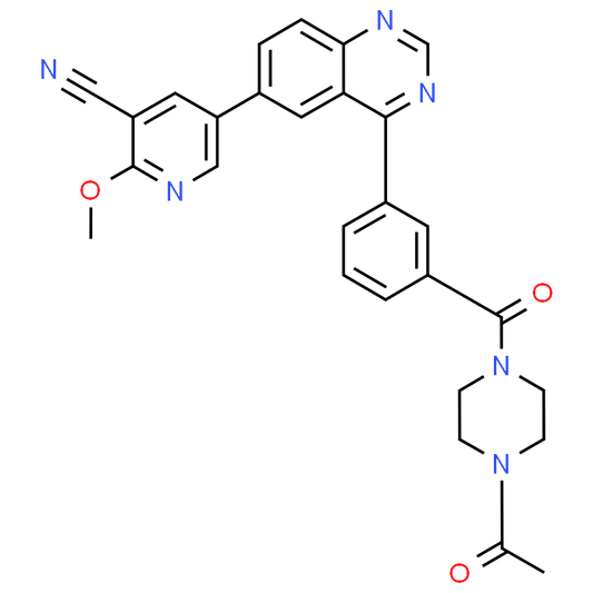 5-(4-(3-(4-Acetylpiperazine-1-carbonyl)phenyl)quinazolin-6-yl)-2-methoxynicotinonitrile