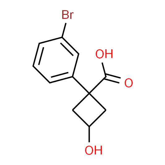 1-(3-Bromophenyl)-3-hydroxycyclobutane-1-carboxylic acid