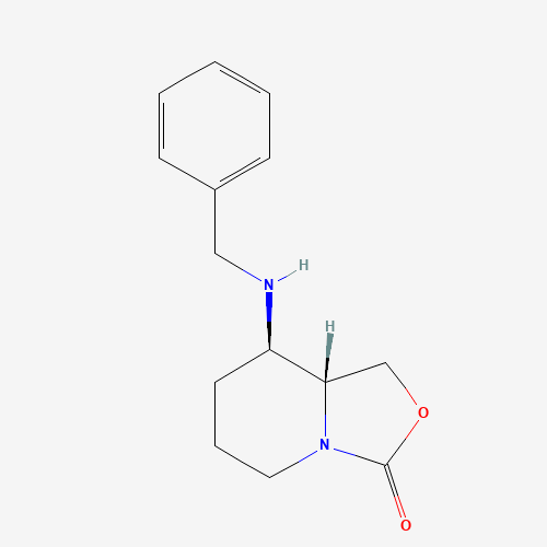 rel-(8R,8aS)-8-(Benzylamino)hexahydro-3H-oxazolo[3,4-a]pyridin-3-one