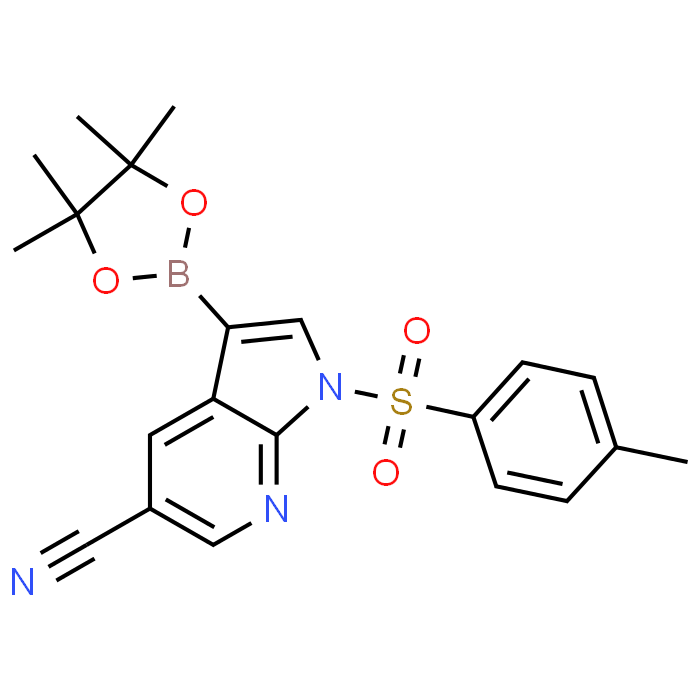 3-(4,4,5,5-Tetramethyl-1,3,2-dioxaborolan-2-yl)-1-tosyl-1H-pyrrolo[2,3-b]pyridine-5-carbonitrile - Achmem