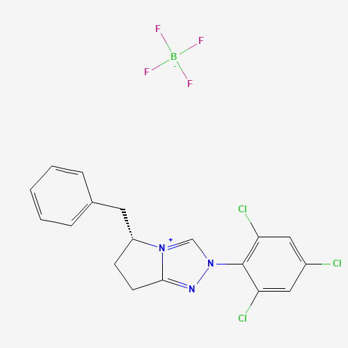 (R)-5-Benzyl-2-(2,4,6-trichlorophenyl)-6,7-dihydro-5H-pyrrolo[2,1-c][1,2,4]triazol-2-ium tetrafluoroborate