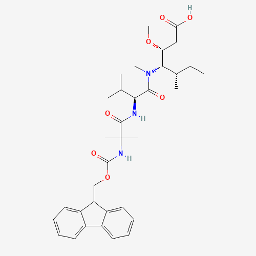 (9S,11S,12R)-11-((S)-sec-butyl)-1-(9H-fluoren-9-yl)-9-isopropyl-12-methoxy-5,5,10-trimethyl-3,6,8-trioxo-2-oxa-4,7,10-triazatetradecan-14-oic acid