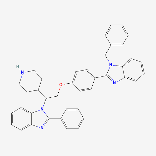 1-Benzyl-2-(4-(2-(2-phenyl-1H-benzo[d]imidazol-1-yl)-2-(piperidin-4-yl)ethoxy)phenyl)-1H-benzo[d]imidazole