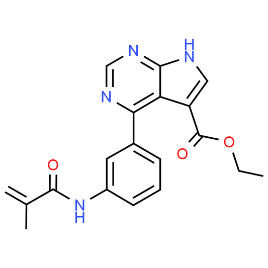 Ethyl 4-(3-methacrylamidophenyl)-7H-pyrrolo[2,3-d]pyrimidine-5-carboxylate