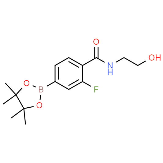 2-Fluoro-N-(2-hydroxyethyl)-4-(4,4,5,5-tetramethyl-1,3,2-dioxaborolan-2-yl)benzamide