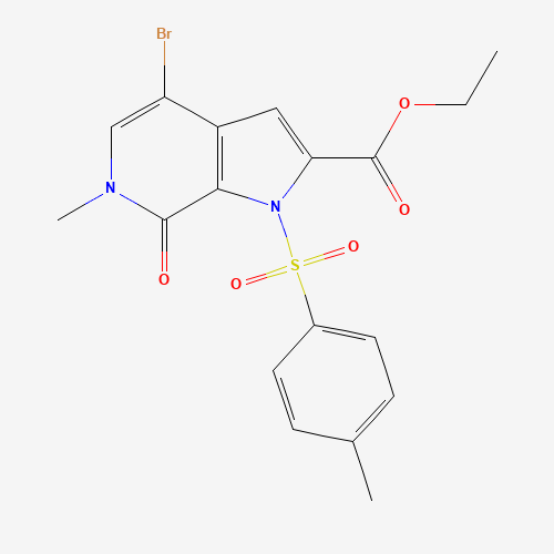 Ethyl 4-bromo-6-methyl-7-oxo-1-tosyl-6,7-dihydro-1H-pyrrolo[2,3-c]pyridine-2-carboxylate