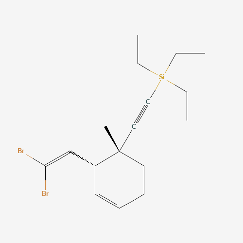 (((1R,2R)-2-(2,2-Dibromovinyl)-1-methylcyclohex-3-en-1-yl)ethynyl)triethylsilane