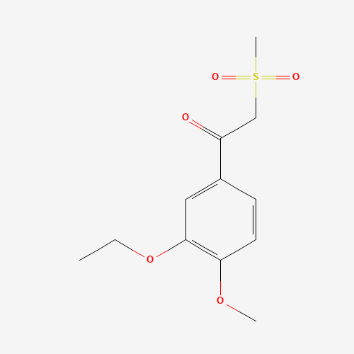 1-(3-Ethoxy-4-methoxyphenyl)-2-(methylsulfonyl)ethanone