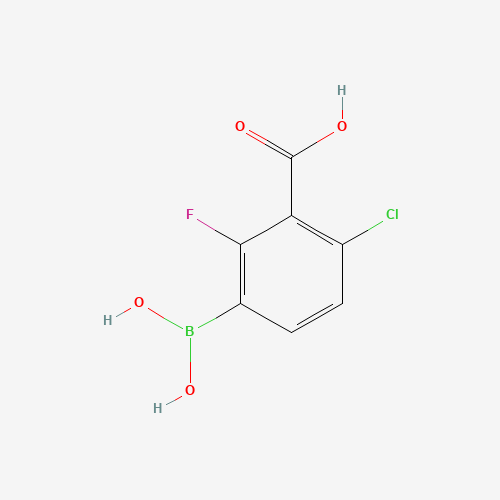 3-Borono-6-chloro-2-fluorobenzoic acid