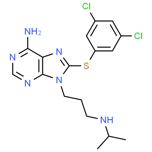 8-((3,5-Dichlorophenyl)thio)-9-(3-(isopropylamino)propyl)-9H-purin-6-amine