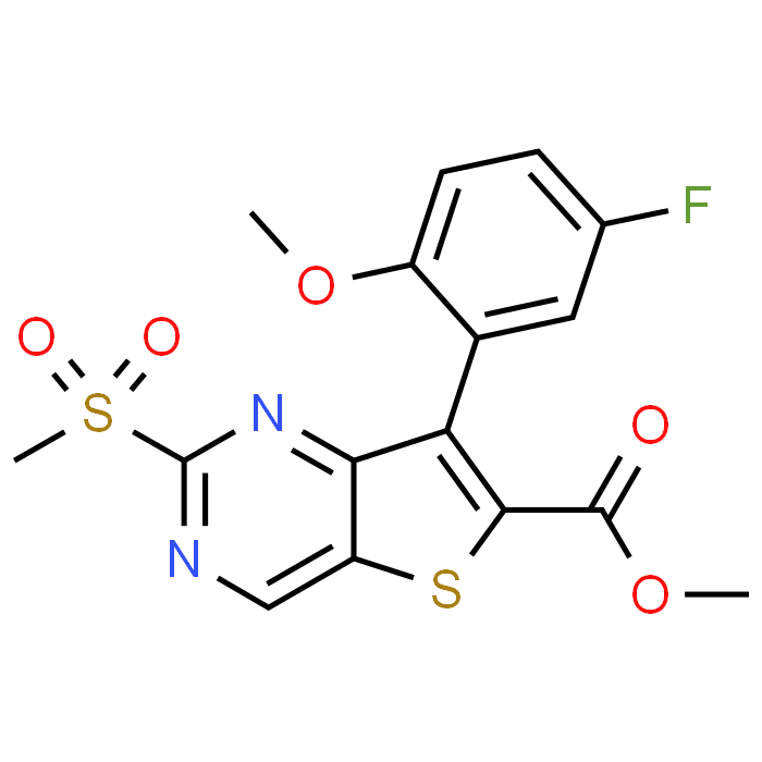 Methyl 7-(5-fluoro-2-methoxyphenyl)-2-(methylsulfonyl)thieno[3,2-d]pyrimidine-6-carboxylate