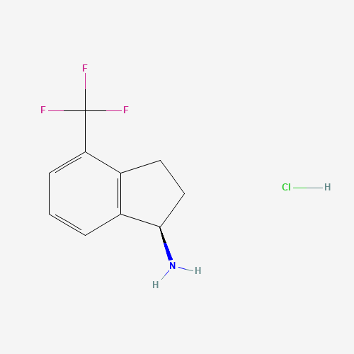 1H-Inden-1-amine, 2,3-dihydro-4-(trifluoromethyl)-, hydrochloride (1:1), (1R)-