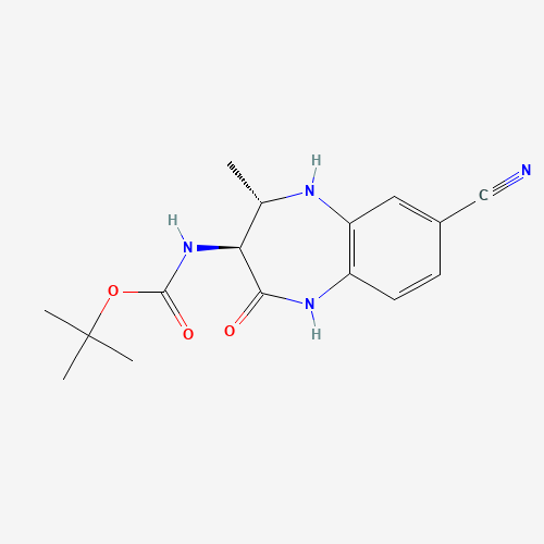 tert-Butyl ((3S,4S)-7-cyano-4-methyl-2-oxo-2,3,4,5-tetrahydro-1H-benzo[b][1,4]diazepin-3-yl)carbamate