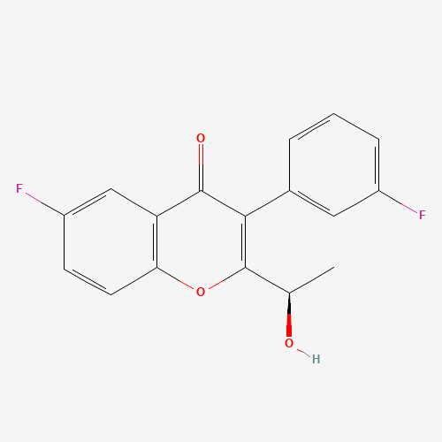 (R)-6-fluoro-3-(3-fluorophenyl)-2-(1-hydroxyethyl)-4h-chromen-4-one
