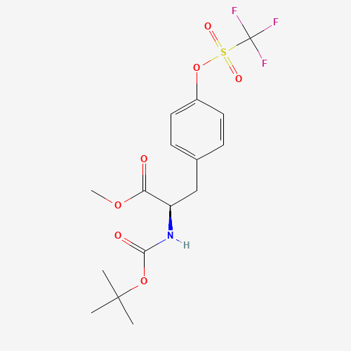 Methyl (R)-2-((tert-butoxycarbonyl)amino)-3-(4-(((trifluoromethyl)sulfonyl)oxy)phenyl)propanoate