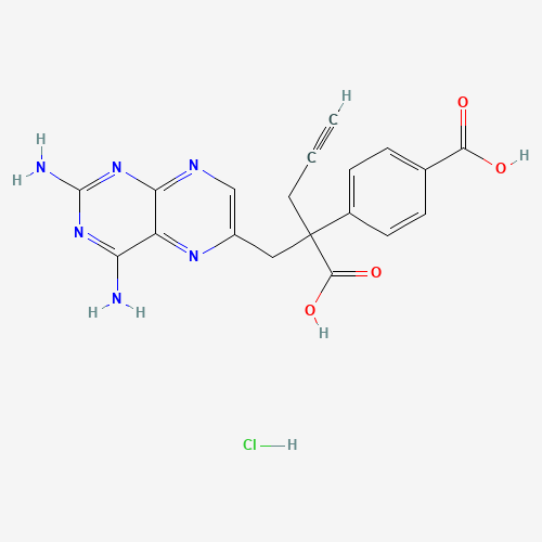 4-(2-Carboxy-1-(2,4-diaminopteridin-6-yl)pent-4-yn-2-yl)benzoic acid hydrochloride