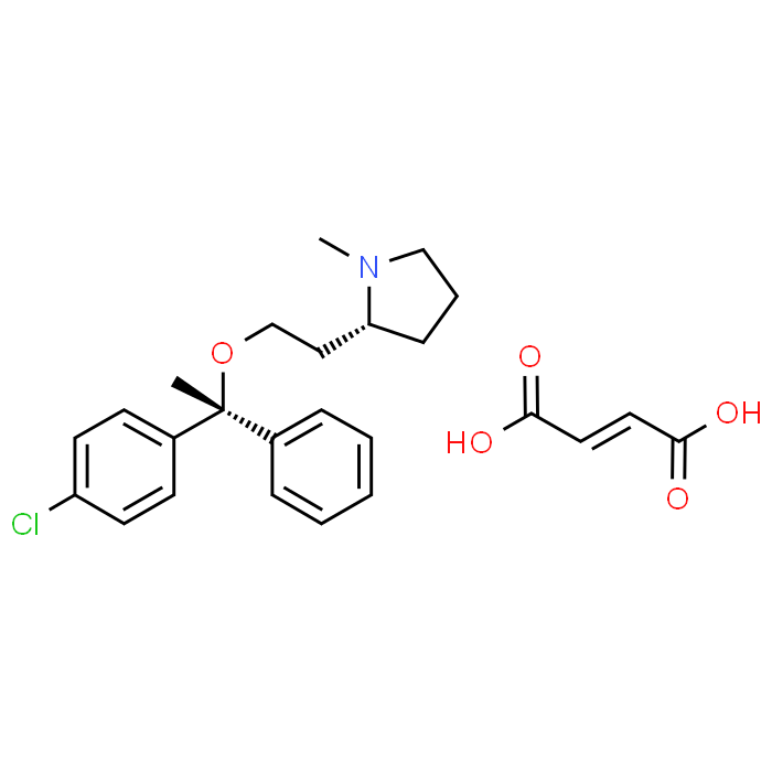 (R)-2-(2-((R)-1-(4-Chlorophenyl)-1-phenylethoxy)ethyl)-1-methylpyrrolidine fumarate