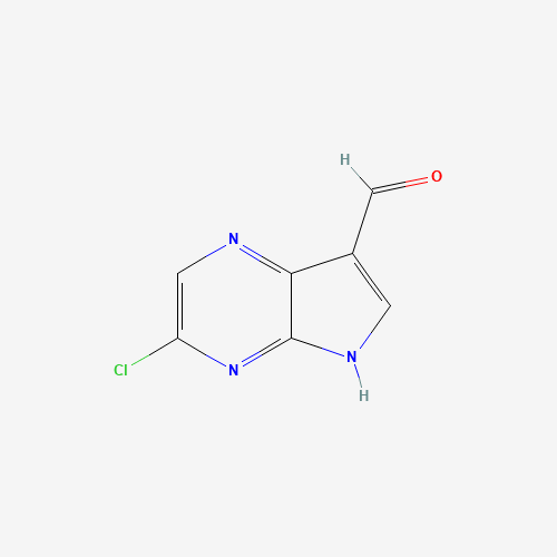 3-Chloro-5H-pyrrolo[2,3-b]pyrazine-7-carbaldehyde