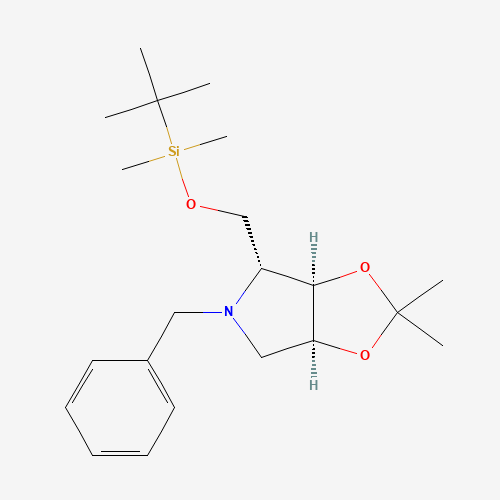 (3aR,4R,6aS)-5-Benzyl-4-(((tert-butyldimethylsilyl)oxy)methyl)-2,2-dimethyltetrahydro-4H-[1,3]dioxolo[4,5-c]pyrrole