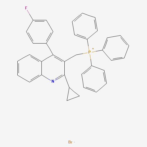 ((2-Cyclopropyl-4-(4-fluorophenyl)quinolin-3-yl)methyl)triphenylphosphonium bromide
