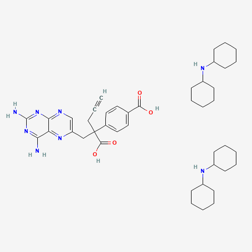Dicyclohexylamine hemi(4-(2-carboxylato-1-(2,4-diaminopteridin-6-yl)pent-4-yn-2-yl)benzoatE)