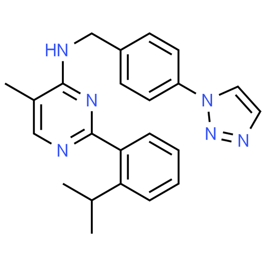 N-(4-(1H-1,2,3-Triazol-1-yl)benzyl)-2-(2-isopropylphenyl)-5-methylpyrimidin-4-amine