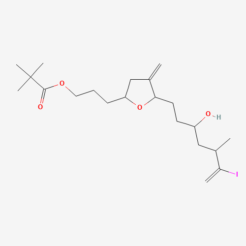 3-((2S,5S)-5-((3R,5R)-3-Hydroxy-6-iodo-5-methylhept-6-en-1-yl)-4-methylenetetrahydrofuran-2-yl)propyl pivalate