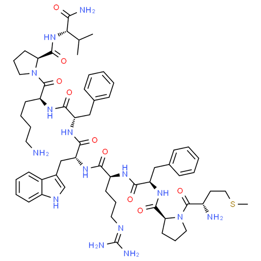 H-Met-Pro-D-Phe-Arg-D-Trp-Phe-Lys-Pro-Val-NH2