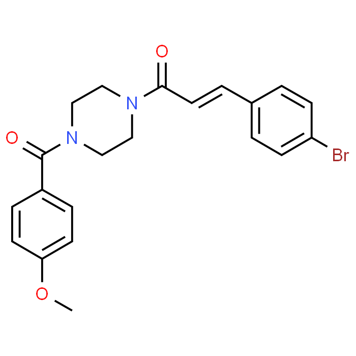 (E)-3-(4-Bromophenyl)-1-(4-(4-methoxybenzoyl)piperazin-1-yl)prop-2-en-1-one