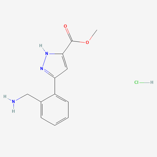 Methyl 5-(2-(aminomethyl)phenyl)-1H-pyrazole-3-carboxylate hydrochloride