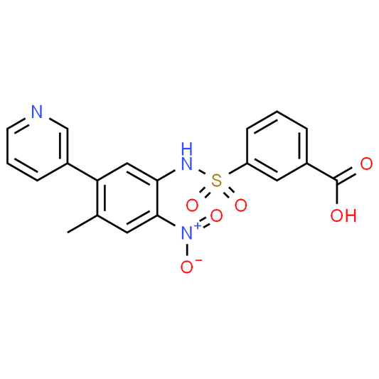 3-(N-(4-Methyl-2-nitro-5-(pyridin-3-yl)phenyl)sulfamoyl)benzoic acid