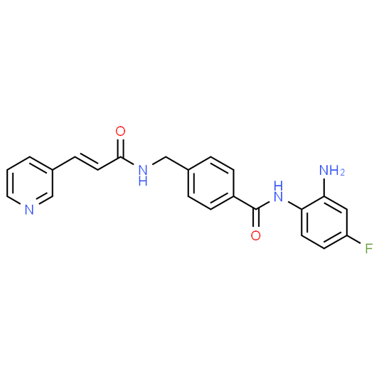 (E)-N-(2-Amino-4-fluorophenyl)-4-((3-(pyridin-3-yl)acrylamido)methyl)benzamide