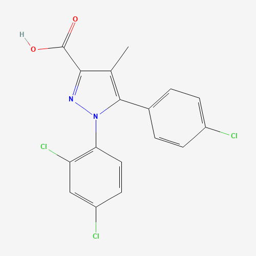 5-(4-Chlorophenyl)-1-(2,4-dichlorophenyl)-4-methylpyrazole-3-carboxylic acid