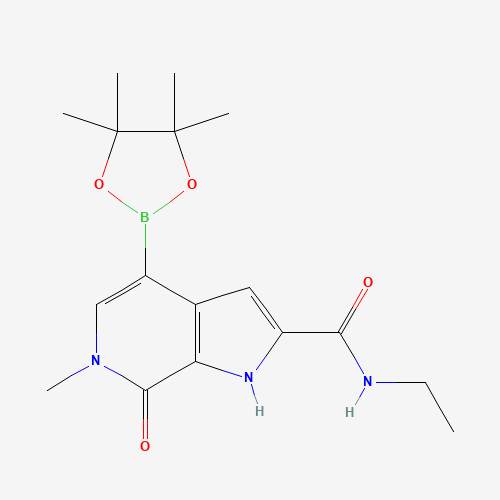N-Ethyl-6-methyl-7-oxo-4-(4,4,5,5-tetramethyl-1,3,2-dioxaborolan-2-yl)-6,7-dihydro-1H-pyrrolo[2,3-c]pyridine-2-carboxamide