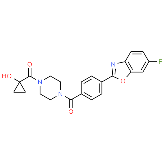 (4-(4-(6-Fluorobenzo[d]oxazol-2-yl)benzoyl)piperazin-1-yl)(1-hydroxycyclopropyl)methanone