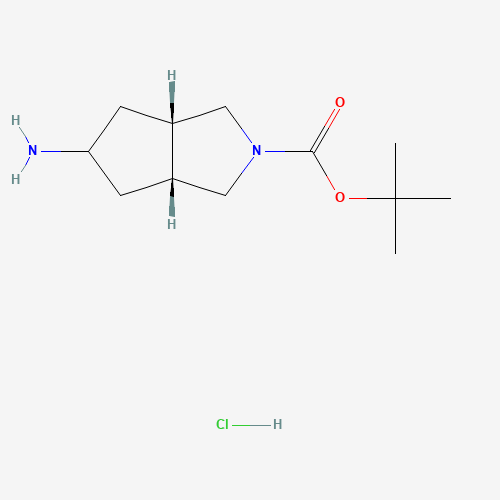 rel-(3aR,5s,6aS)-tert-Butyl 5-aminohexahydrocyclopenta[c]pyrrole-2(1H)-carboxylate hydrochloride