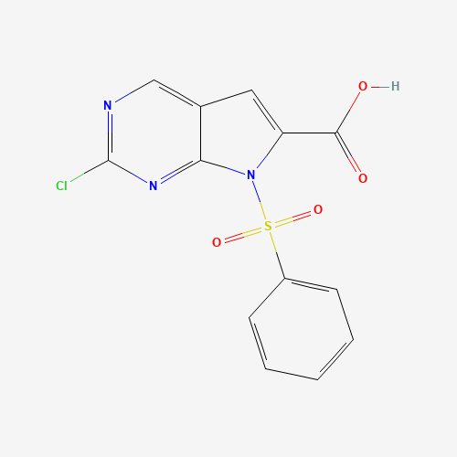 2-Chloro-7-(phenylsulfonyl)-7H-pyrrolo[2,3-d]pyrimidine-6-carboxylic acid