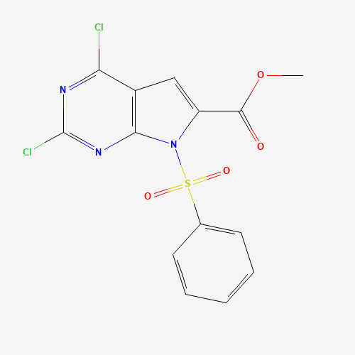 Methyl 2,4-dichloro-7-(phenylsulfonyl)-7H-pyrrolo[2,3-d]pyrimidine-6-carboxylate
