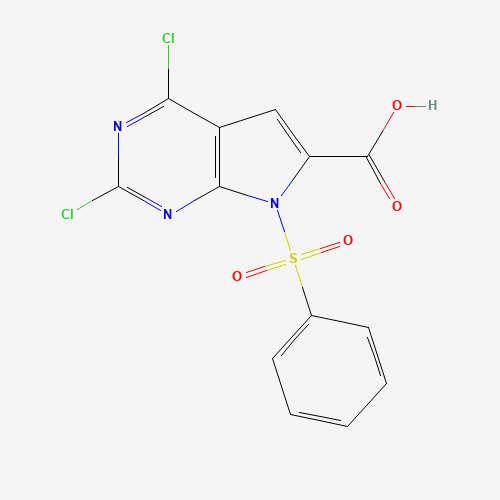 2,4-Dichloro-7-(phenylsulfonyl)-7H-pyrrolo[2,3-d]pyrimidine-6-carboxylic acid