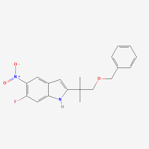 2-(1-(Benzyloxy)-2-methylpropan-2-yl)-6-fluoro-5-nitro-1H-indole
